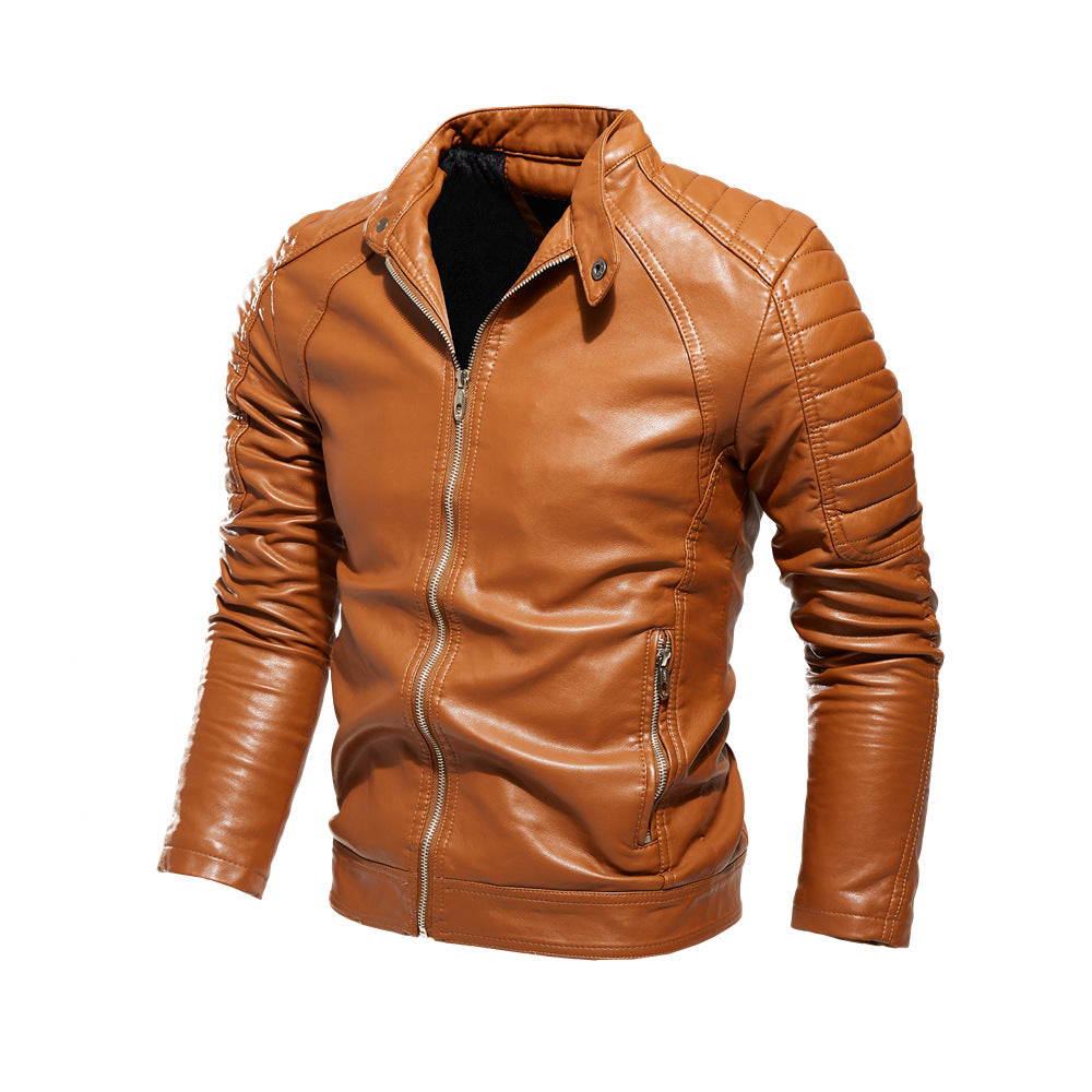 Herren Elegante Kunstlederjacke mit Steppdetails Nord Taschen