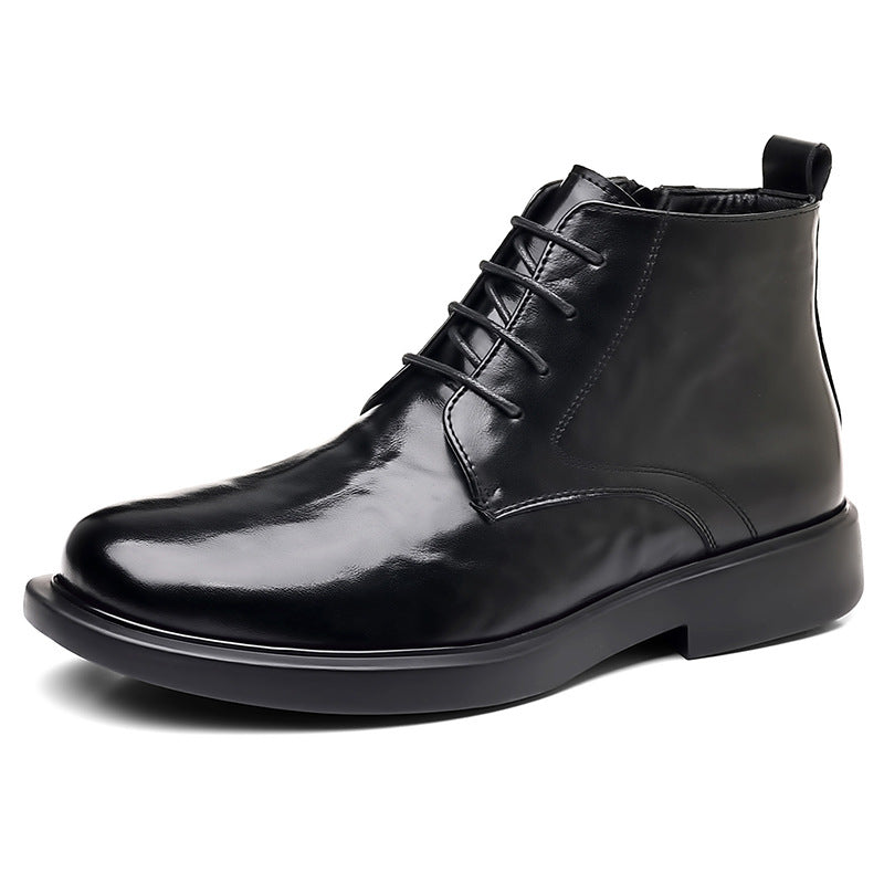 Gefütterte Herren-Lederstiefel für den Winter