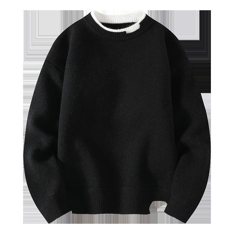 Herren-Strickpullover in Fake-Layer-Optik, modisch und bequem