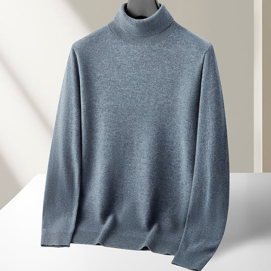 Herren-Rollkragenpullover aus 100% Schurwolle