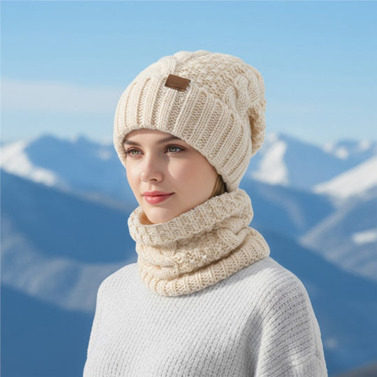 Winter-Set: Strickmütze und Schal