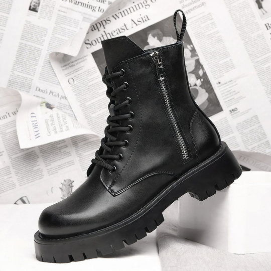 Herren-Stiefeletten, gefüttert, rutschfest, mit Plateau