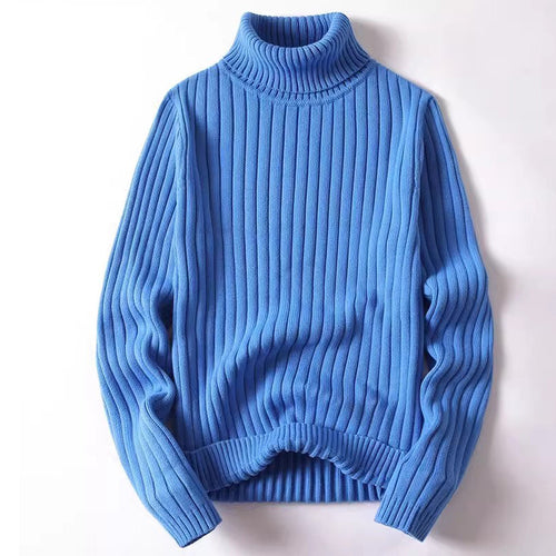 Herren-Strickpullover aus Baumwolle mit Stehkragen