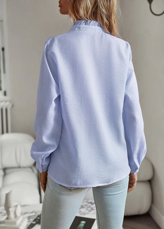 Bluse mit Rüschendetails Leicht und Stilvoll Femininer Touch - Arvani