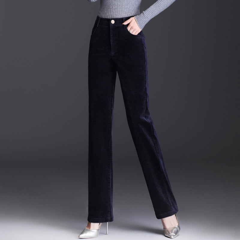 Kord-Freizeithose, gerade geschnitten, für Damen