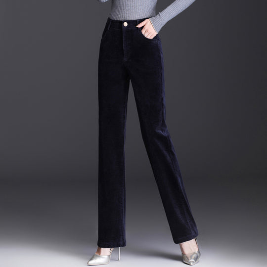 Kord-Freizeithose, gerade geschnitten, für Damen