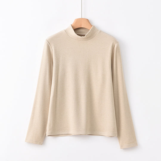 Wärmender Strickpullover mit Stehkragen