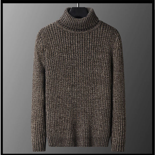 Herren-Winterpullover, gefüttert, mit Rollkragen