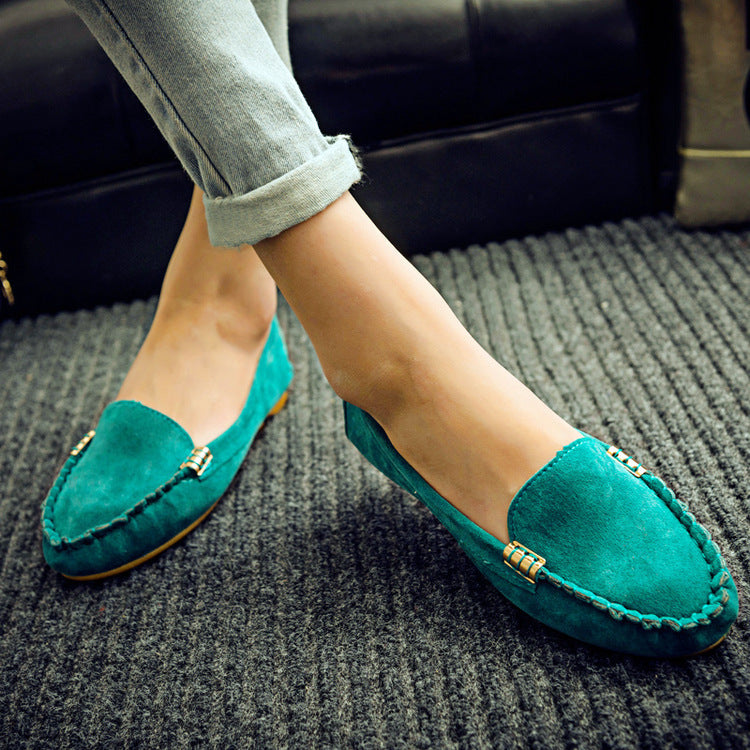 Damen Mokassin-Pantoletten mit schickem Metallic-Detail und weichem Obermaterial