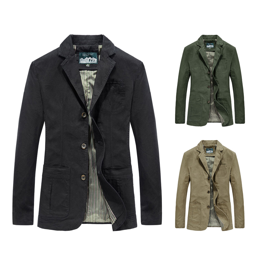 Herren Casual Baumwollblazer Nord Taschen