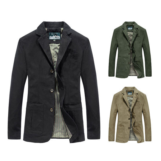 Herren Casual Baumwollblazer Nord Taschen