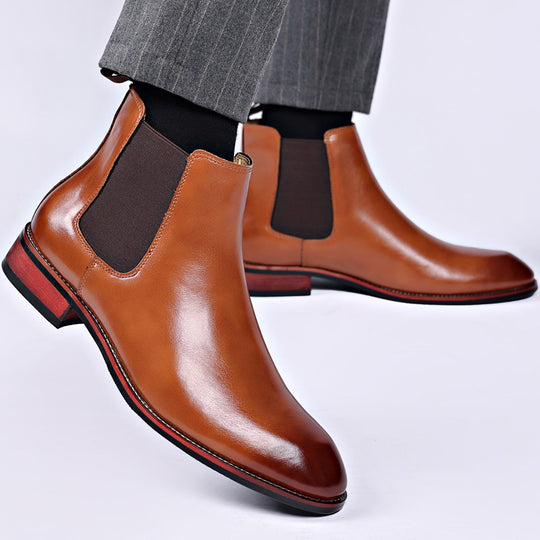 Moderne Herren-Chelsea-Boots, spitz zulaufend