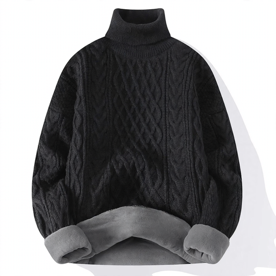 Unisex Strickpullover, gefüttert, verschiedene Kragenformen