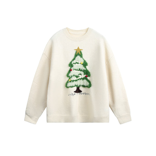 Weihnachtspullover mit Rundhalsausschnitt, Unisex