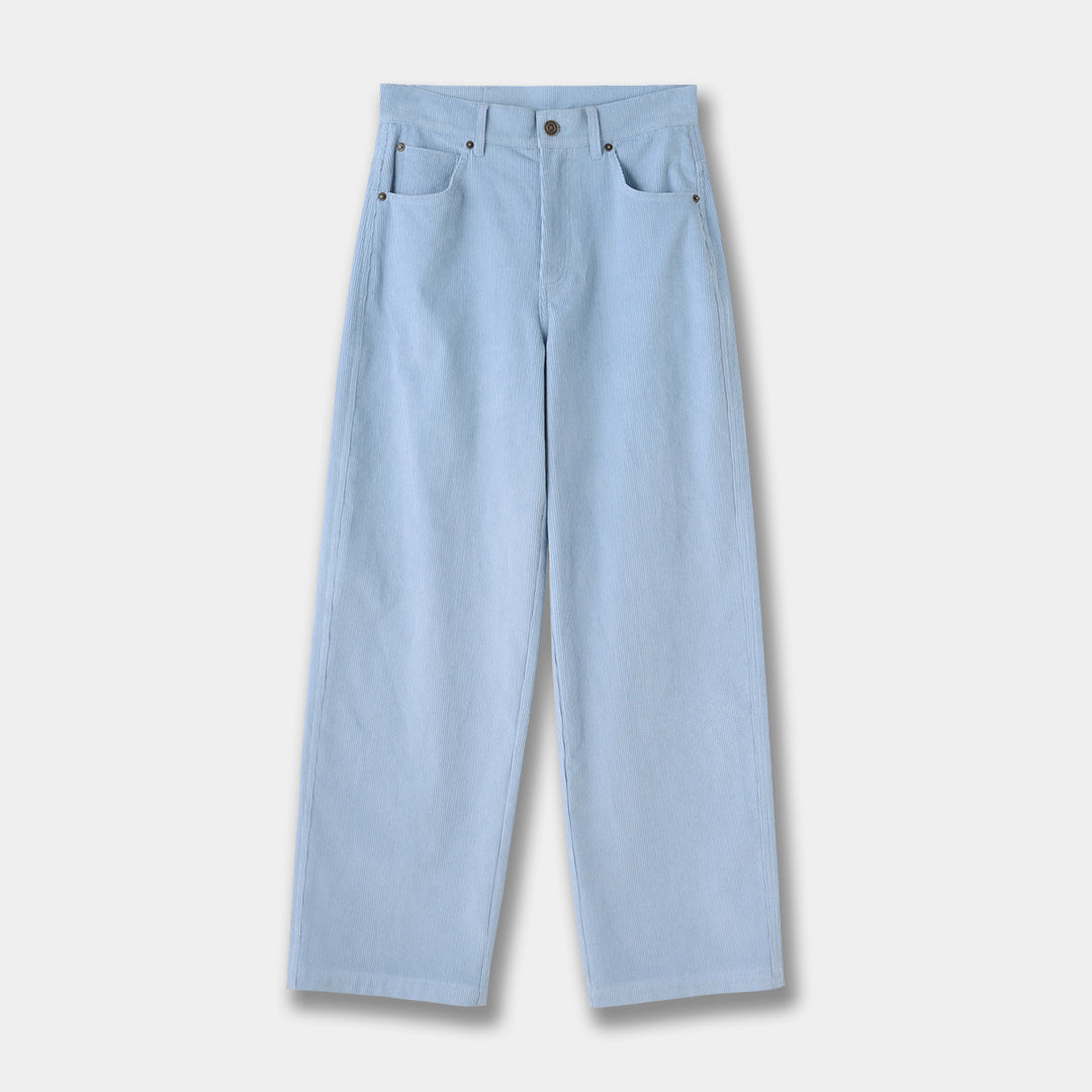 Damen-Cordhose, hoch tailliert, gerader Schnitt