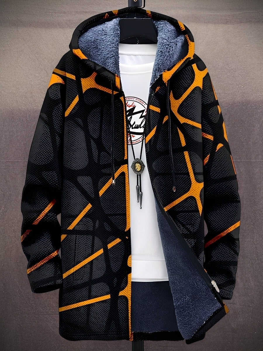 Stilvolle bedruckte Jacke mit Kapuze für Männer