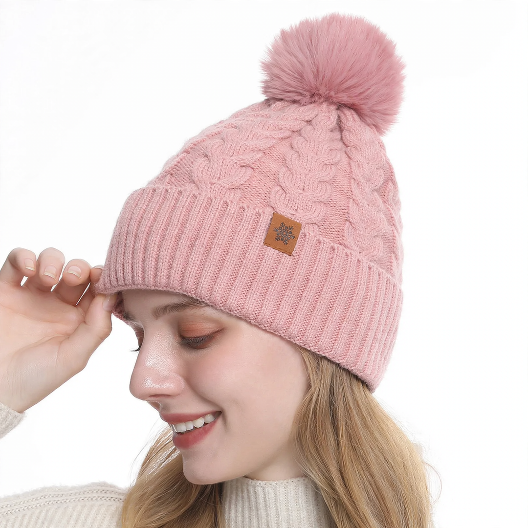 Winter-Set: Strickmütze, Schal und Handschuhe