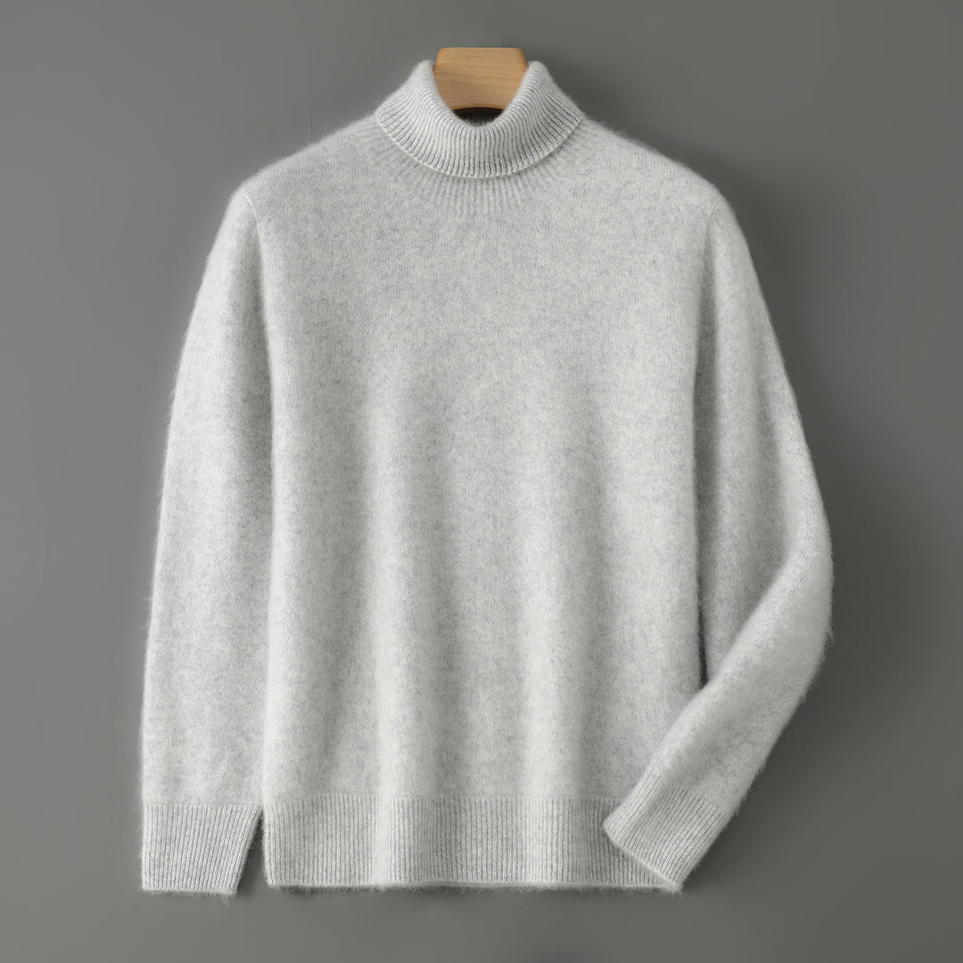 Herren-Pullover aus 100% Wolle mit Stehkragen