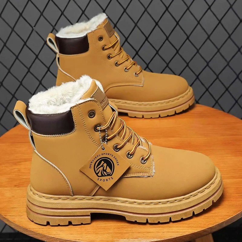 Gefütterte Herren-Winterstiefel, warm, rutschfest