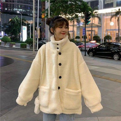 Lammfleece-Jacke, locker und vielseitig