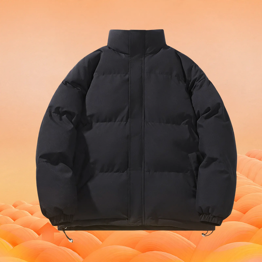 Gefütterte Herren-Steppjacke im Oversize-Look