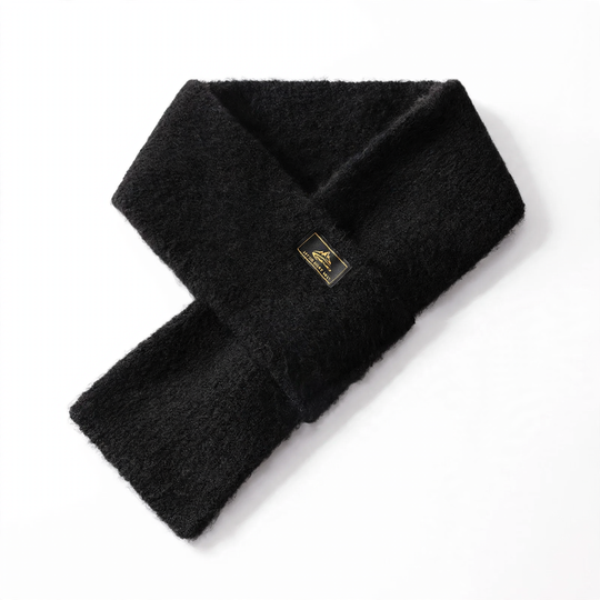 Warmer Herren-Strickschal, einfarbig, 77 cm
