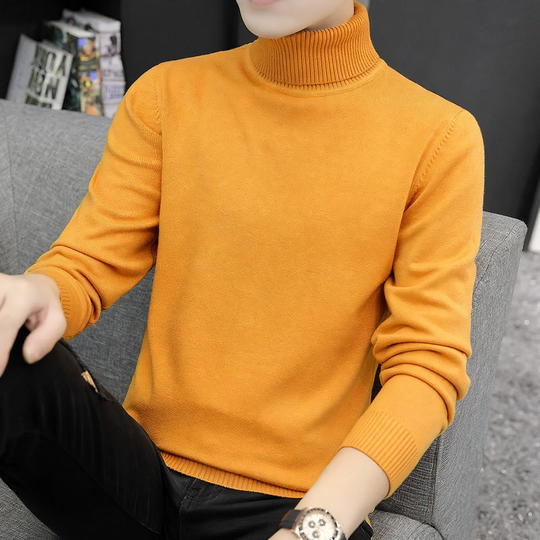 Herren-Strickpullover mit Stehkragen