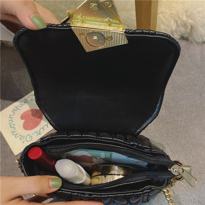 Damen elegante Umhängetasche mit raffiniertem Faltendesign Nord Taschen
