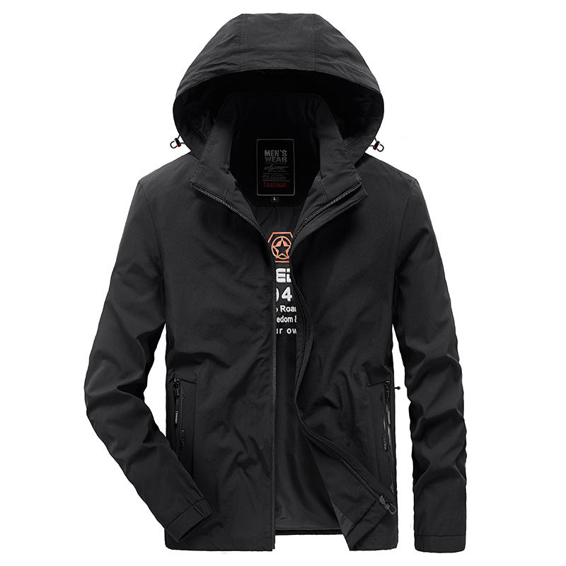 Herren Atmungsaktive Softshelljacke mit verstellbarer Kapuze und verdecktem zweiwegigen Reißverschluss Nord Taschen