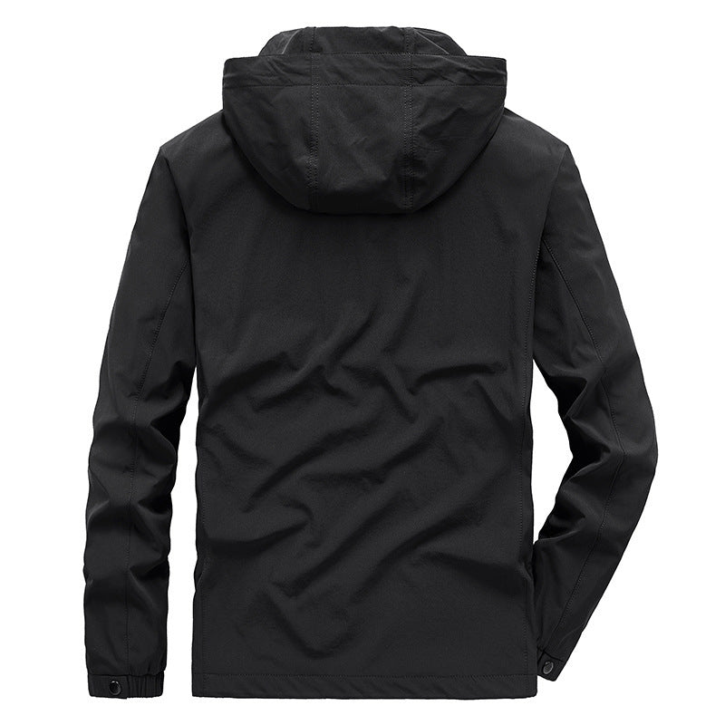 Herren Atmungsaktive Softshelljacke mit verstellbarer Kapuze und verdecktem zweiwegigen Reißverschluss Nord Taschen