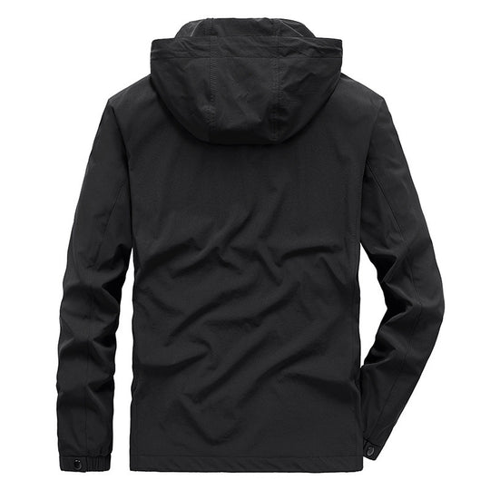 Herren Atmungsaktive Softshelljacke mit verstellbarer Kapuze und verdecktem zweiwegigen Reißverschluss Nord Taschen