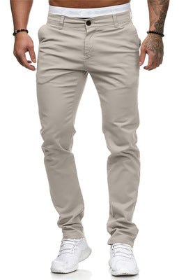 Herren schmal geschnittene Baumwollstretch-Chino mit mittlerer Leibhöhe und Komfortbund Nord Taschen