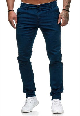 Herren schmal geschnittene Baumwollstretch-Chino mit mittlerer Leibhöhe und Komfortbund Nord Taschen