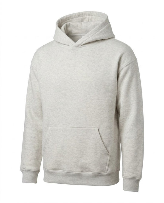 Unisex Oversize-Kapuzenpullover aus Baumwoll-Fleece mit Kängurutasche und tiefem Armansatz Nord Taschen