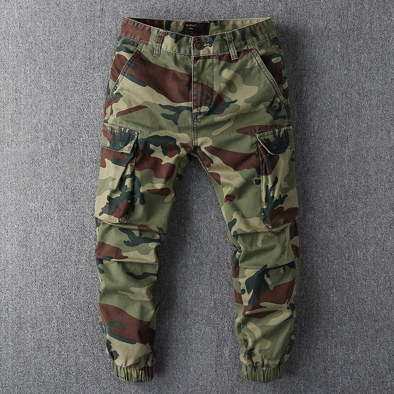 Herren Cargohose im Military-Stil mit elastischen Bündchen und Mehrfachtaschen Nord Taschen