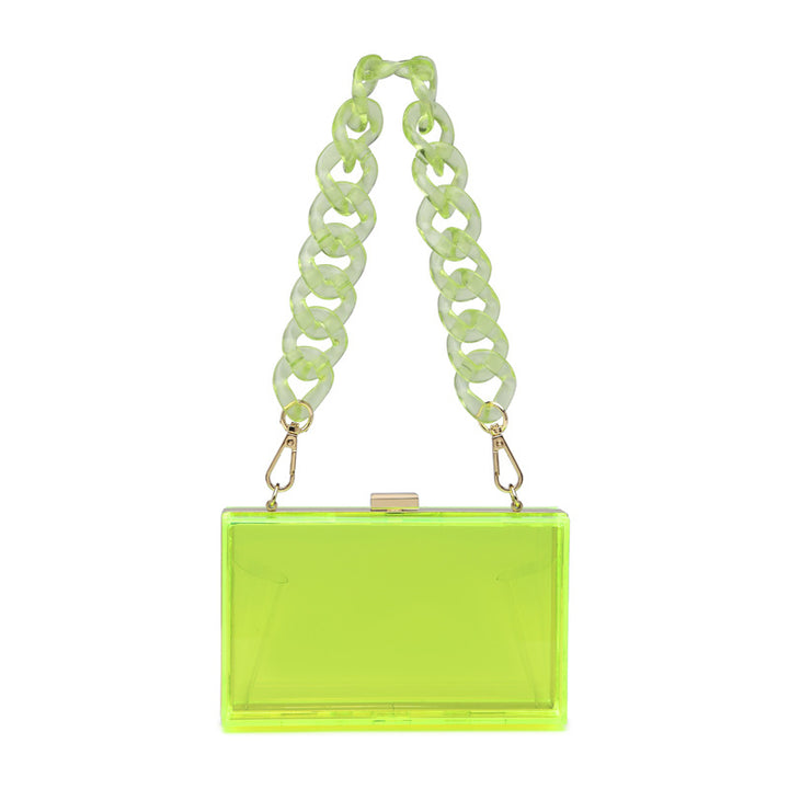 Damen Clutch-Tasche mit dekorativem Kettenriemen Nord Taschen
