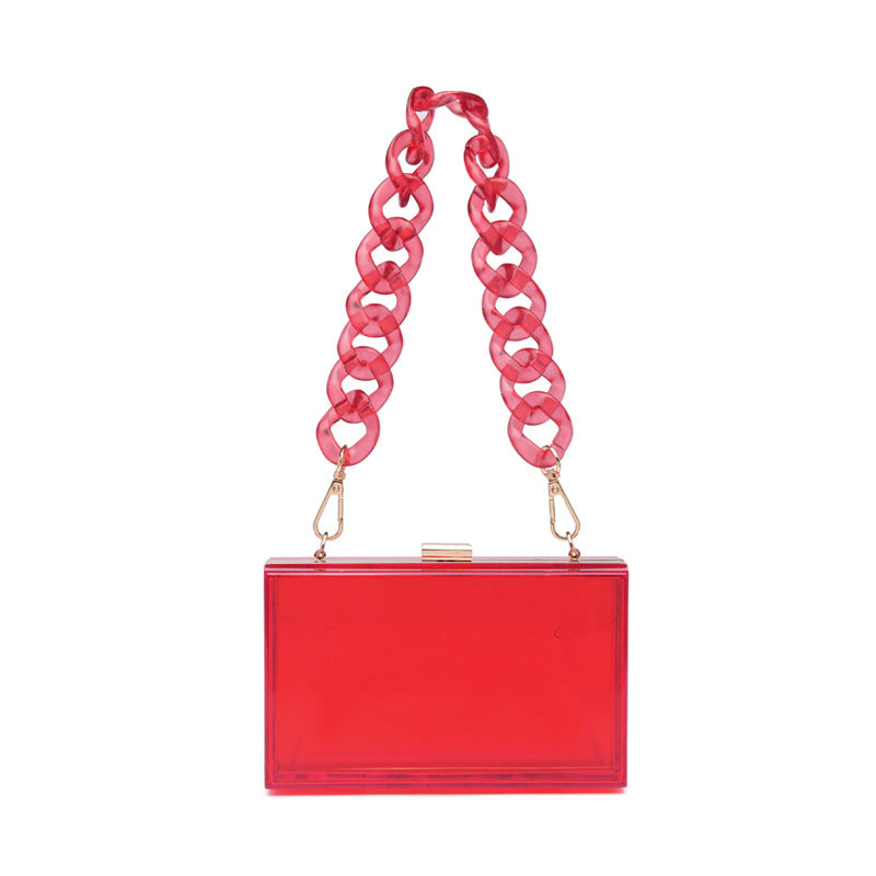 Damen Clutch-Tasche mit dekorativem Kettenriemen Nord Taschen