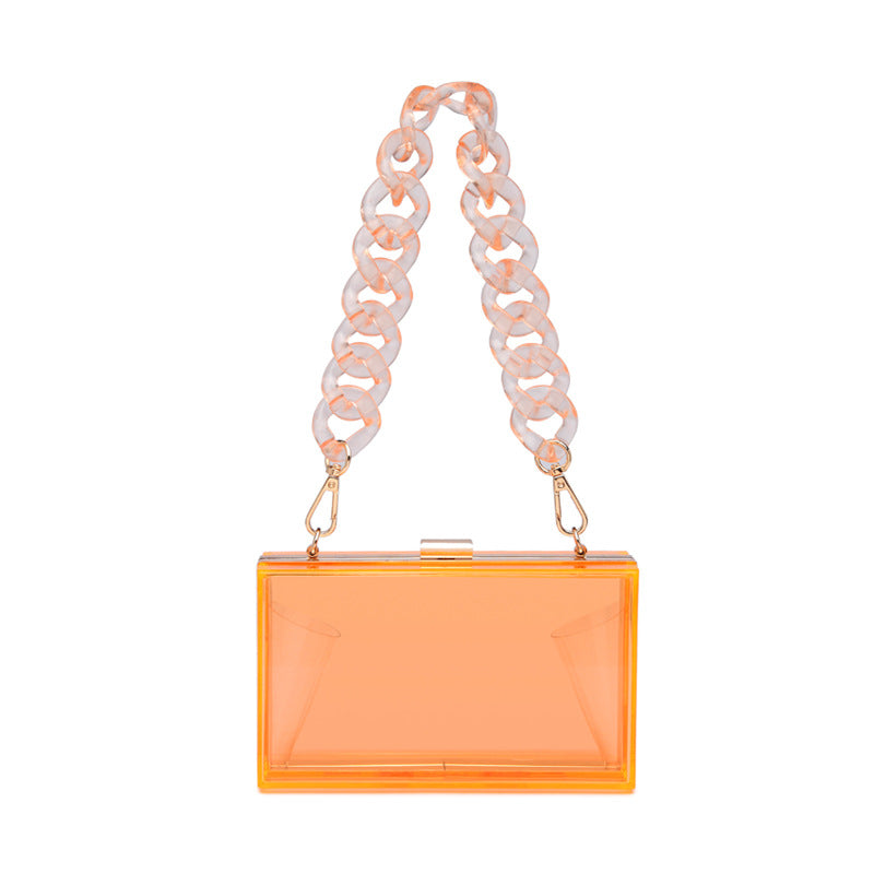 Damen Clutch-Tasche mit dekorativem Kettenriemen Nord Taschen
