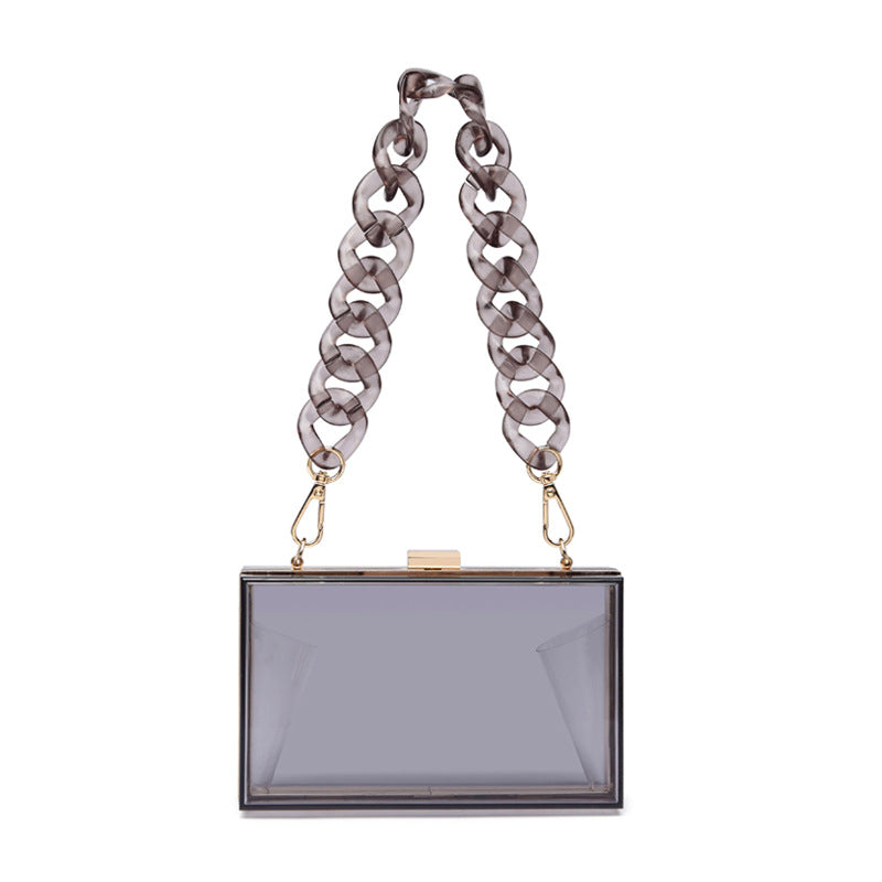 Damen Clutch-Tasche mit dekorativem Kettenriemen Nord Taschen
