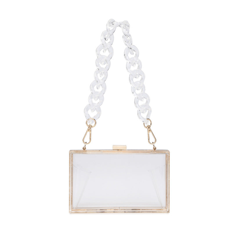 Damen Clutch-Tasche mit dekorativem Kettenriemen Nord Taschen