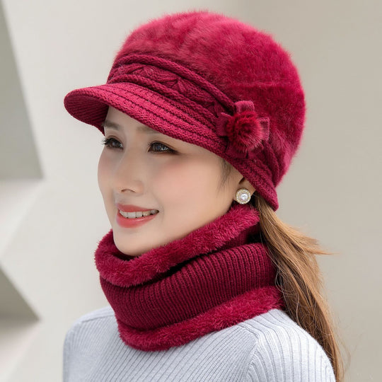 Strickmütze und Schal Set, warm