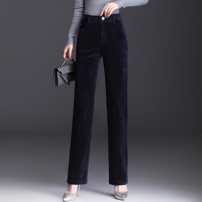Kord-Freizeithose, gerade geschnitten, für Damen