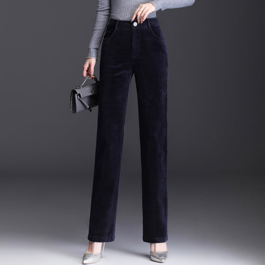 Kord-Freizeithose, gerade geschnitten, für Damen