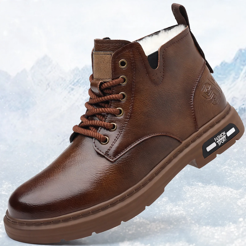 Herren-Stiefeletten, gefüttert, rutschfest, mit Plateau