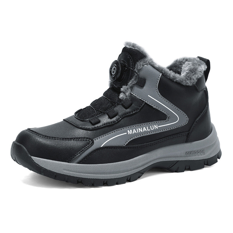 Gefütterte Herren-Winterstiefel, rutschfest und warm