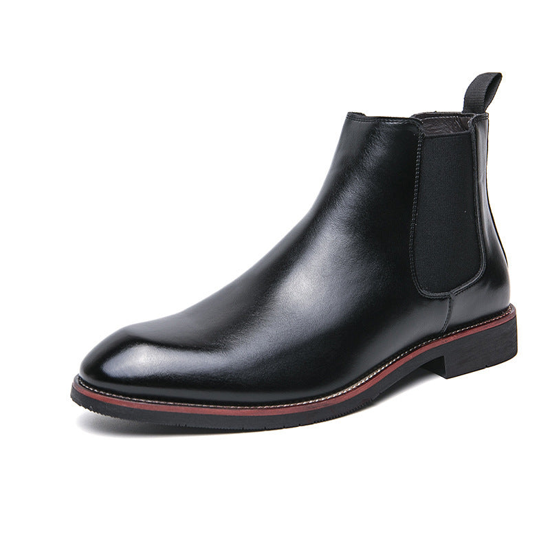 Gefütterte Chelsea-Stiefel für Herren, Kunstleder