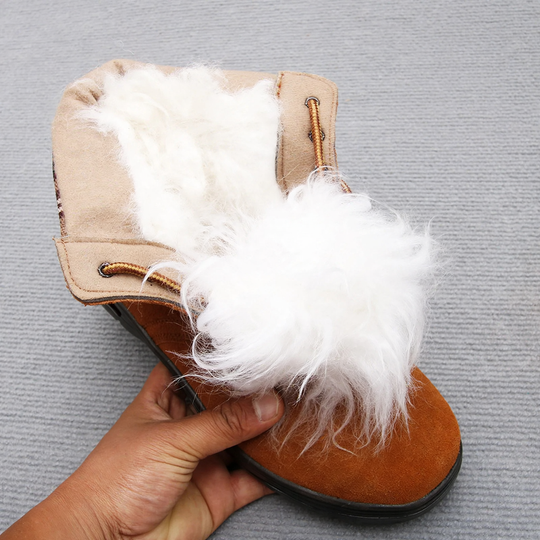 Winter-Stiefel aus Rindsleder mit Wollfutter und Stahlkappe