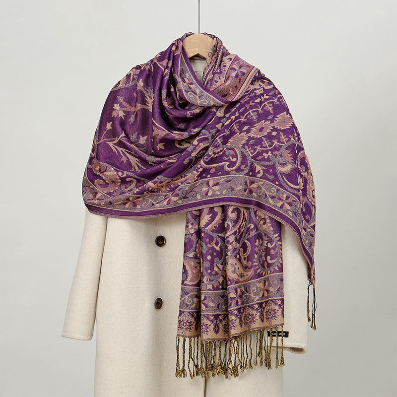 Elegante Stola mit Jacquard-Muster