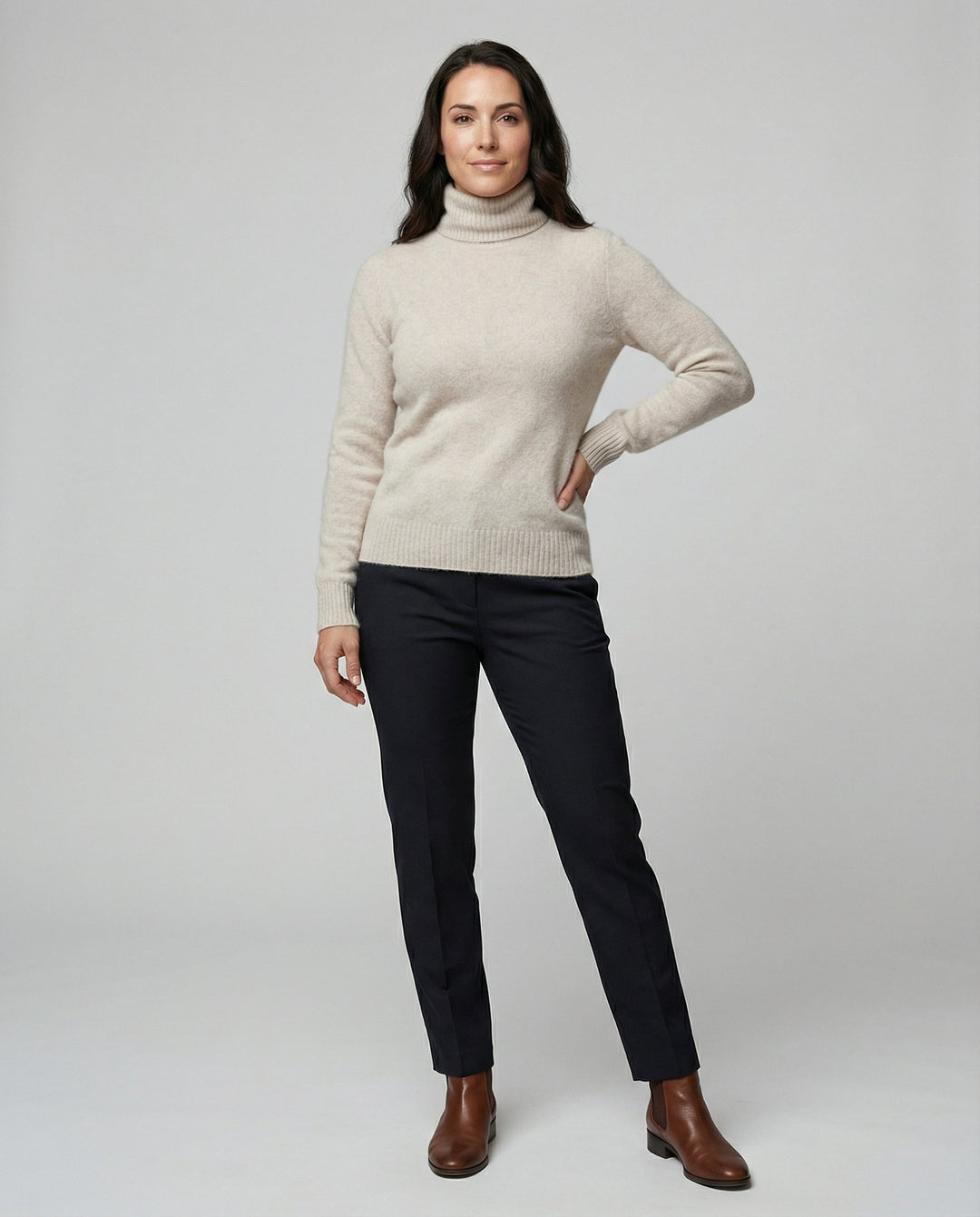 Weicher Kaschmir Rollkragenpullover Damen