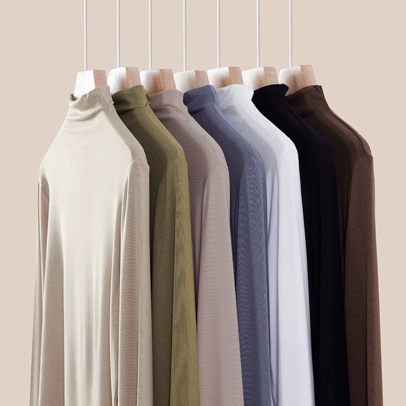 Dünner Damen-Rollkragenpullover, Langarm, Strick